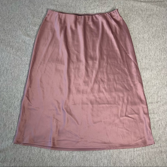 NWOT A New Day Mauve Purple Satin Midi Skirt Women’s Size XXL - Picture 1 of 7